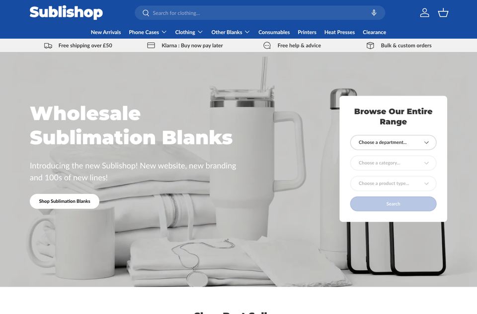 Sublishop website by Webgro