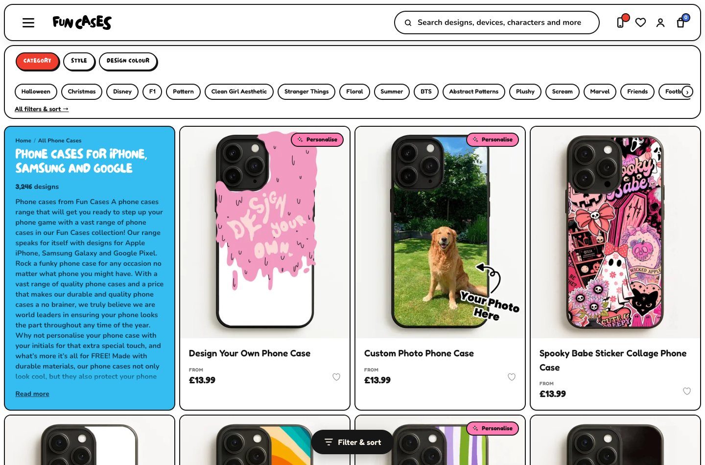 Fun Cases collection page