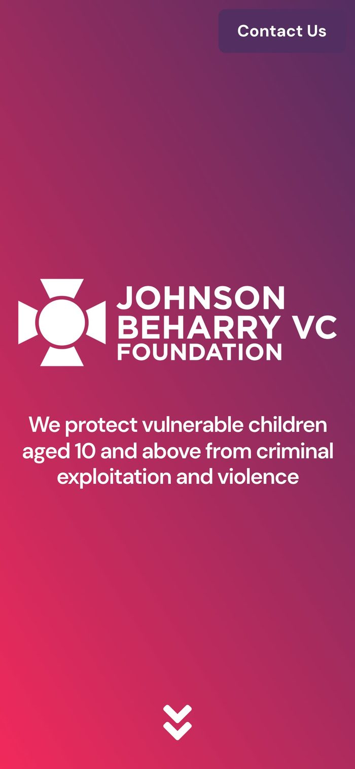 JBVC Foundation homepage on a phone
