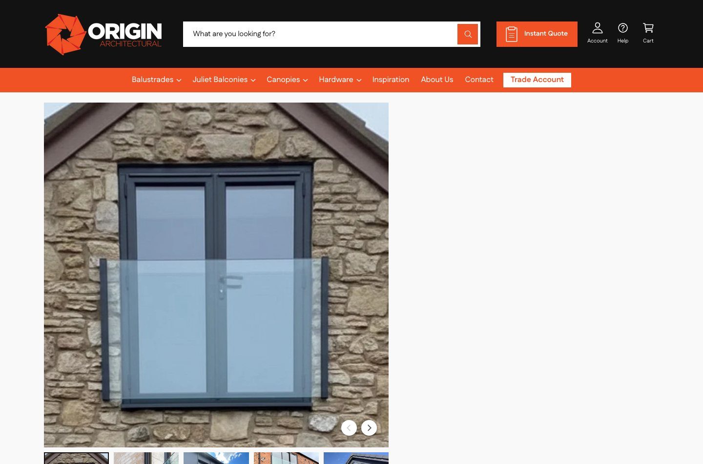 Origin Architectural Skyforce Juliet balcony product page