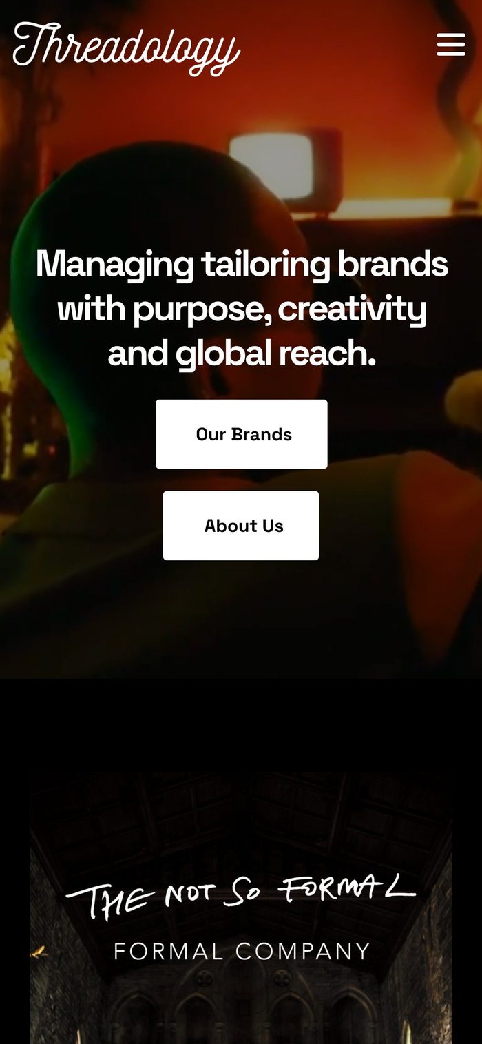 Threadology homepage on a phone