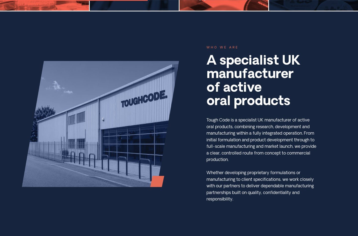 Tough Code section about their UK manufacturing facility