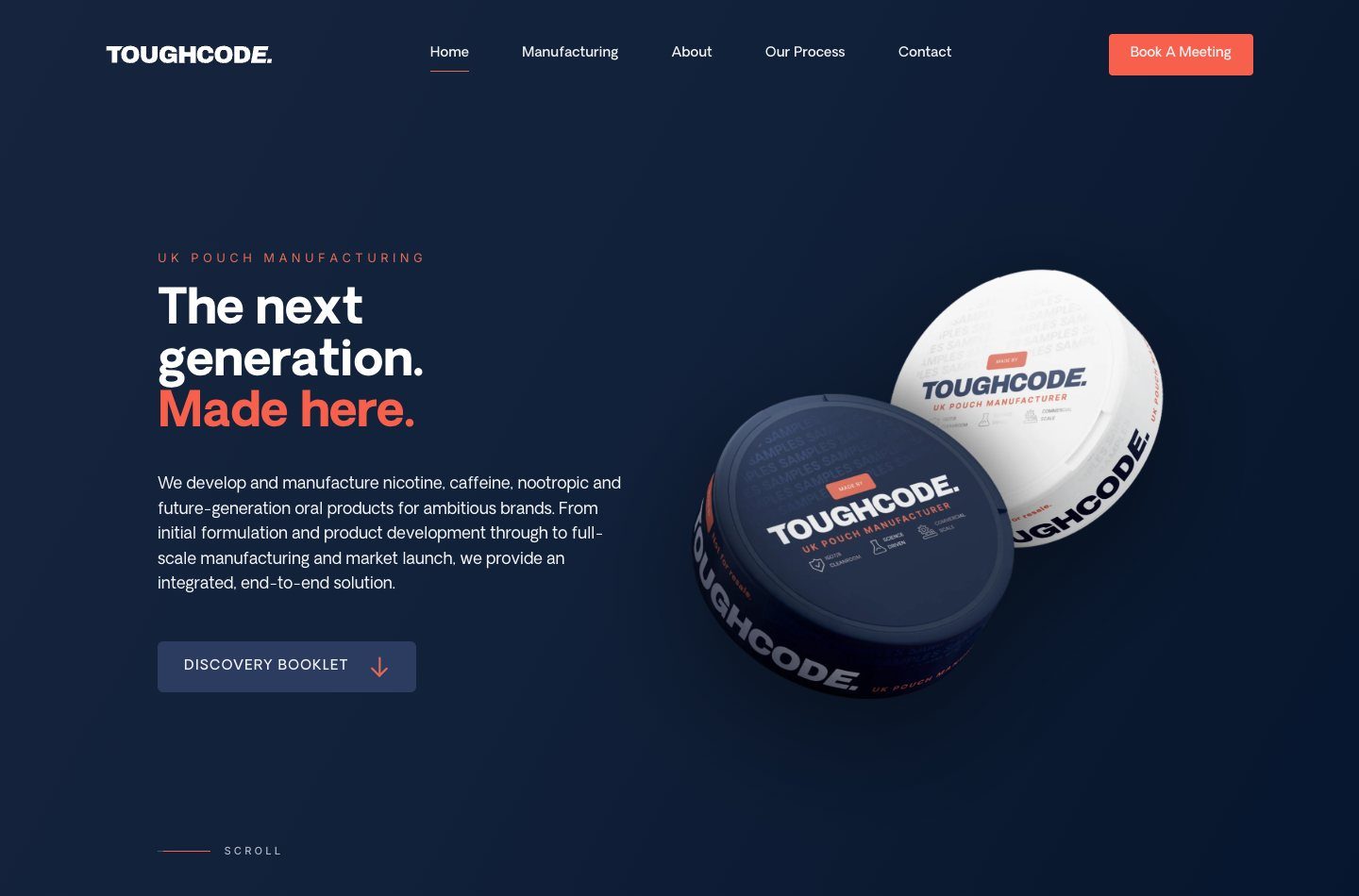 Tough Code landing page hero